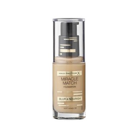 Max Factor Fondotinta Miracle Match 77 Soft HoneyTrasforma il tuo look con una pelle impeccabile e nutrita* dal colore