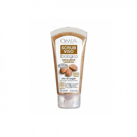 Omia - Scrub viso argan 75 mlESFOLIANTE LEGGERO Effetto Peeling Cosmetico Testato Sotto Controllo Dermatologico Con Ol