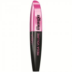 L'Oreal Mascara Manga Mega VolumeMascara dotato di uno scovolino conico a 360° per depositare la formula mega-nera su o