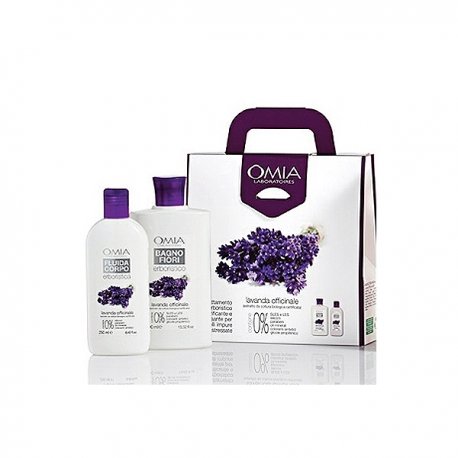 Omia - Cofanetto lavanda officinale bio - bagno fiori 400 ml + crema fluida corpo 250 mlCofanetto Lavanda Officinale Bi