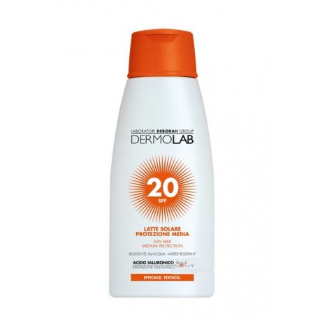 DERMOLAB LATTE SOLARE VISO E CORPO SPF20 200mlLatte solare protezione media per viso e corpoArricchita con un Pool di 