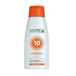 DERMOLAB LATTE SOLARE VISO E CORPO SPF10 200mlLatte solare protezione bassa per viso e corpoArricchita con un Pool di 