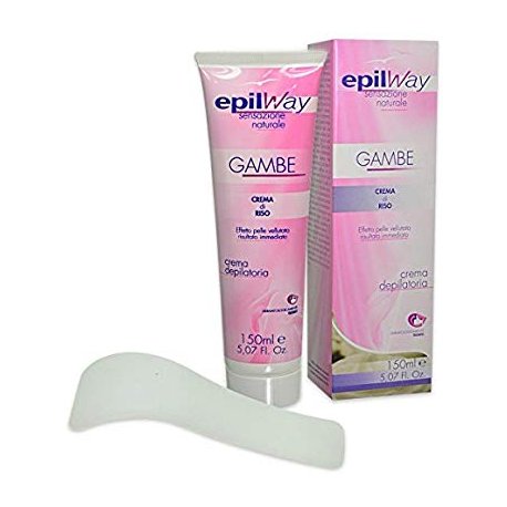 EPILWAY Crema depilatoria gambe con crema di riso - effetto pelle vellutata - risultato immediato 150 ml