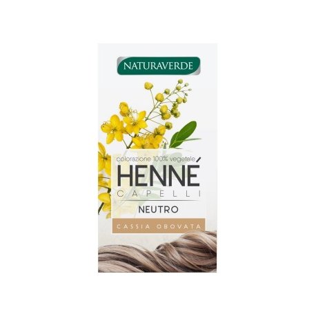 NATURAVERDE HENNE\' COLORAZIONE CAPELLI POLVERE VEGETALE NEUTRO 100% naturale