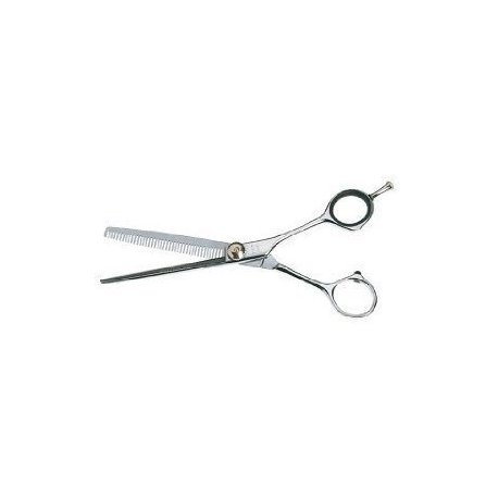 FORBICI DA BARBIERE ACCIAO INOX CAPELLI BARBA PARRUCCHIERE SFOLTIRE NEW professional 6mm con custodia in pelle