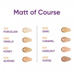 Matt of Course – Fondotinta Matt – W02 VanillaFondotinta in Siero Matt dal finish satinato e vellutato, ultra leggero e