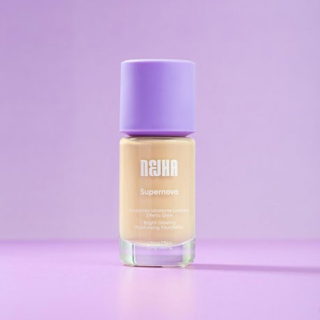 NEJHA Supernova – Fondotinta Glow – N03 HoneyFondotinta Idratante Effetto Glow dal finish luminoso, texture leggera e a