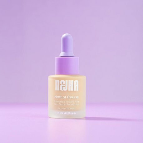 NEJHA Matt of Course – Fondotinta Matt – N03 HoneyCon la sua formula a coprenza media, uniforma naturalmente l’incarnat