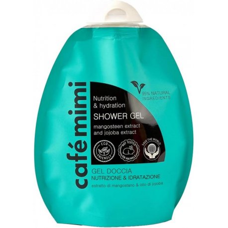 Café Mimi Gel Doccia Nutrizione & Idratazione Estratto di Mangostano & Olio di Jojoba, 250 ml