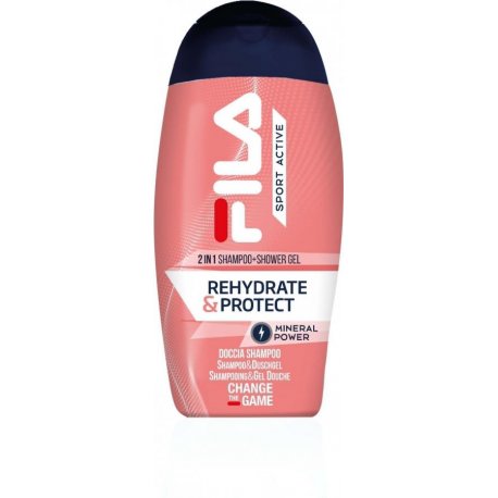 Fila Rehydrate & Protect Woman Doccia Shampoo 250ml  è un prodotto multifunzione pensato per le donne attive, ideale pe
