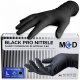 Guanti in nitrile 3,5 gr 100 pz nero senza polvere TAGLIA L