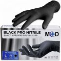 Guanti in nitrile 3,5 gr 100 pz nero senza polvere TAGLIA L